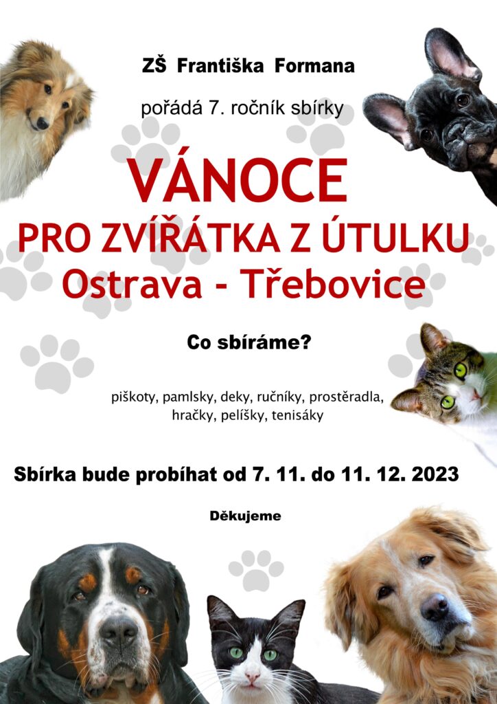 Vánoce pro zvířátka z útulku Ostrava-Třebovice